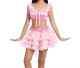 Anime Sissy Girl Maid Baby Pink Satin Dress Roleplay Costumes Tailor-made