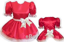 Anjanette Custom Fit OPEN BACK SATIN Adult Baby Sissy LG Dress LEANNE