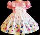 Annemarie-adult Sissy Baby Girl Dress Bees And Butterflies Ready Ship