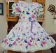Annemarie-adult Sissy Baby Girl Dress Blooms And Butterflies Ready Ship