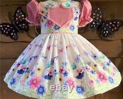 Annemarie-Adult Sissy Baby Girl Dress Blooms and Butterflies Ready Ship