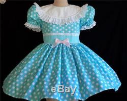 Annemarie-Adult Sissy Baby Girl Dress Dotty Ready to Ship