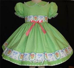 Annemarie-Adult Sissy Baby Girl Dress Green Apple Your Measurements