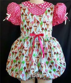 Annemarie-Adult Sissy Baby Girl Dress Just Cones and Dots - Ready to Ship
