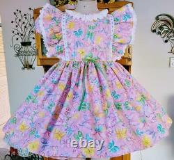 Annemarie-Adult Sissy Baby Girl Dress Lolita Butterfly Wings Ready to Ship