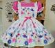 Annemarie-adult Sissy Baby Girl Lolita Dot Mock Pinny Dress Ready To Ship