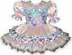 Arianna Custom Fit Pink Satin Glitter Unicorn Adult Baby Sissy Dress By Leanne's