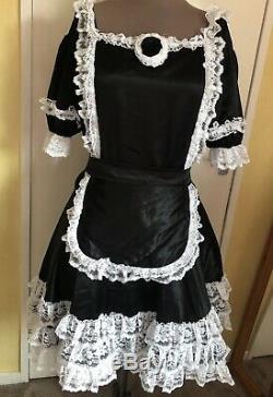Beautiful Adult Baby Sissy Dress Maid Dress Black Chest 40-42