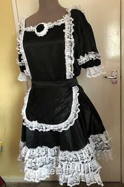 Beautiful Adult Baby Sissy Dress Maid Dress Black Chest 40-42