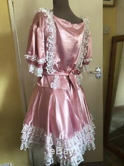 Beautiful Adult Baby Sissy Dress Maid Dress Pink Chest 40-42