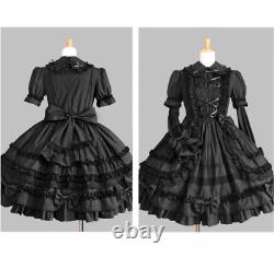 Black cotton Sissy baby maid mini dress CD/TV Tailor-made