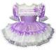 Brittany Custom Fit Lacy Satin Ruffles Adult Baby Sissy Dress By Leanne's