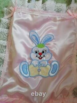 CD Adult Baby Sissy Pink Satin, Pvc Lined Rompers