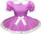 Custom Fit Purple Polka Dots Adult Baby Sissy Little Girl Dress Leanne