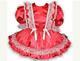 Chantelle Custom Fit Red Satin Adult Baby Little Girl Sissy Dress By Leanne's