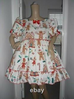 Christmas Sissy Adult Baby Cotton Frilly Dress & Panties Set CD Play Time Pjs