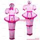 Cross Dressing Sissy Maid Baby Pink Heavy Pvc Dress Lockable Uniform Cd/tv G3740