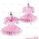 Cross Dressing Sissy Maid Baby Pink Lace Organza Dress Lockable Uniform G2190