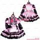 Cross Dressing Sissy Maid Baby Pink Satin Dress Lockable Uniform Cd/tvg2130