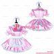 Cross Dressing Sissy Maid Baby Pink Satin Dress Lockable Uniform Cd/tvg2220
