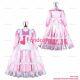 Cross Dressing Sissy Maid Baby Pink Satin Dress Lockable Uniform Cd/tvg2254