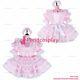 Cross Dressing Sissy Maid Baby Pink Satin Dress Lockable Uniform Cd/tvg2271