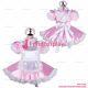 Cross Dressing Sissy Maid Baby Pink Satin Dress Lockable Uniform Costume G2146