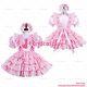 Cross Dressing Sissy Maid Lockable Baby Pink Satin Dress Costume Cd/tvg3822