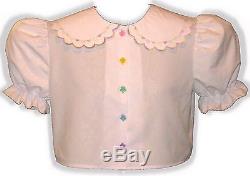 Custom Fit White RAINBOW BLOUSE for Adult LG Baby Sissy Dress up LEANNE