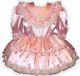 Darla Custom Fit Pink Satin Ruffles Adult Little Girl Sissy Baby Dress Leanne