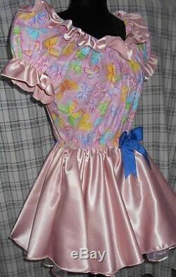 Darling Rainbow Butterflies Adult Baby Little Girl Sissy Dress Custom Size