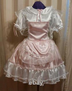 Divine Dress, Pink Satin Sissy Lolita Adult Baby Custom Aunt D