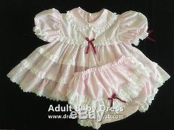 DreamyBB ADULT SISSY PINK EYELET BABY TEA DRESS SET