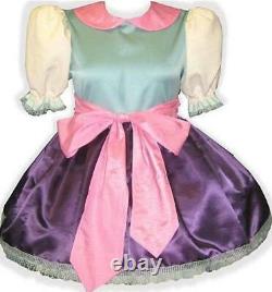 Elise Custom Fit Satin Adult Little Girl Baby Sissy Dress and Sash by Leanne's