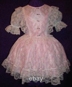 Enchanting Dress with Lace, Candy Pink Sissy Lolita Adult Baby Custom Aunt D
