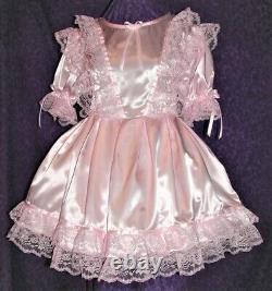 Fancy Dress, Lavender Satin Sissy Lolita Adult Baby Custom Aunt D