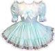 Fayetta Custom Fit Mint Satin Ruffles Adult Lg Baby Sissy Dress Leanne