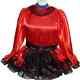 French Maid Sissy Adult Baby Neutral Red Satin Dress Cosplay Costume Tailor-made