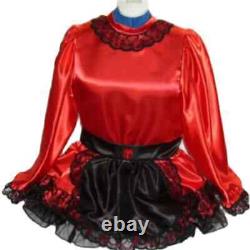 French Sissy Adult Baby Neutral Satin dress cosplay costume Tailor-made