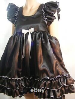 French maid sissy ADULT baby dress satin babydoll negligee nightie fancy dress