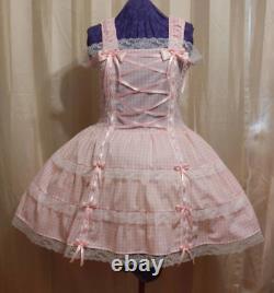 Fresh Sissy Dress, pink gingham, Lolita, Adult Baby, Cross Dresser, Aunt D