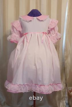 Frilly Dress, White, Adult Baby Sissy Lolita Custom Aunt D