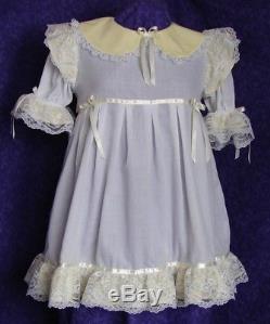 Frilly White Adult Baby Sissy Dress Custom Aunt D