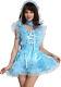 Gocebaby Sissy Maid Lolita Cosplay Abdl Blue Satin Lace Ruffle Lockable Dress