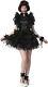 Gocebaby Sissy Maid Lolita Cosplay Abdl Gothic Black Satin Lace Ruffle Dress