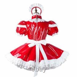 Girl Baby Sissy Maid PVC Lockable Dress Cosplay Costume Tailor-made
