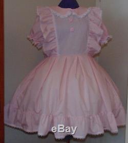 Heavenly Pink Dress and Apron Adult Baby Sissy Custom Aunt D