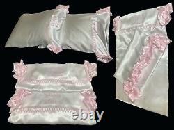High Shine Silky Soft Luxury DOUBLE Satin Sissy Slave Pillow Cases Pack Of 2