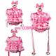 Hot Pink Satin Sissy Baby Boy Maid Mini Dress Cd/tv Tailor-made