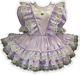Jamie Custom Fit Lilac Satin Ruffles Adult Lg Sissy Baby Dress Leanne